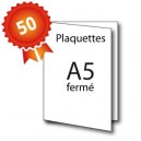 50 Plaquettes A4 ouvert / A5 fermé - 5 jours