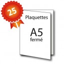 25 Plaquettes A4 ouvert / A5 fermé - 5 jours