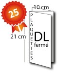 25 Plaquettes A4 ouvert / DL fermé (10x21) - 5 jours