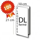 100 Plaquettes A4 ouvert / DL fermé (10x21) - 5 jours