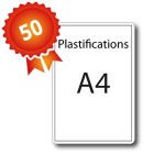 50 Plastifications A4 par encapsulage - 5 jours