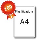 100 Plastifications A4 par encapsulage - 5 jours