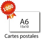 1000 Cartes postales A6 pelliculées - 2 jours