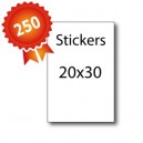 250 Stickers 20x30 - 5 jours