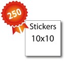 250 Stickers 10x10 - 5 jours