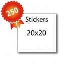 250 Stickers 20x20 - 5 jours