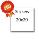 500 Stickers 20x20 - 5 jours