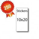 250 Stickers 10x20 - 5 jours