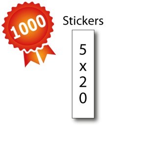 250 Stickers 5x10 - 5 jours