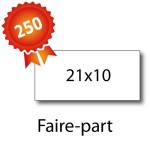 250 Faire-part 21x10 - 2 jours