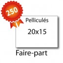 250 Faire-part 20x15 pelliculés - 2 jours