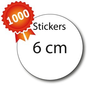 1000 Stickers ronds 6 - 5 jours