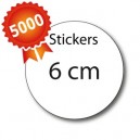 5000 Stickers ronds 6 - 5 jours