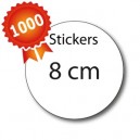 1000 Stickers ronds 8 - 5 jours