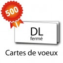 500 Cartes de voeux double volet DL 21x10 / 42x10 - 3 jours