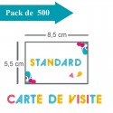 500 Cartes de visite standards - 2 jours