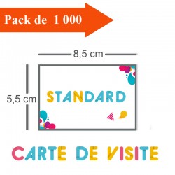 1000 Cartes de visite standards - 2 jours