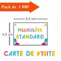 1000 Cartes de visite standards pelliculées - 3 jours