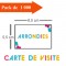 1000 Cartes de visite coins arrondis - 2 jours