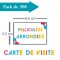 500 Cartes de visite coins arrondis - 2 jours