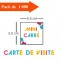 1000 Cartes de visite mini carré - 2 jours