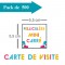 500 Cartes de visite mini carré - 2 jours