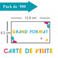 500 Cartes de visite grand format - 2 jours