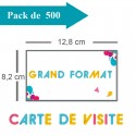 500 Cartes de visite grand format - 2 jours