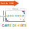 1000 Cartes de visite grand format - 2 jours