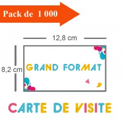 1000 Cartes de visite grand format - 2 jours