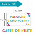 500 Cartes de visite grand format pelliculées - 3 jours