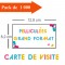 1000 Cartes de visite grand format - 2 jours