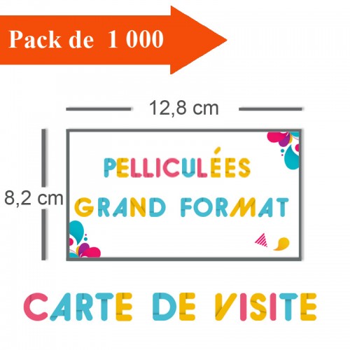 1000 Cartes de visite grand format - 2 jours