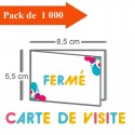 1000 Cartes de visite double volet 8,5x5,5 / 17x5,5 - 2 jours