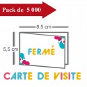 5000 Cartes de visite double volet 8,5x5,5 / 17x5,5 - 5 jours