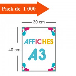 1000 Affiches A3 - 10 jours
