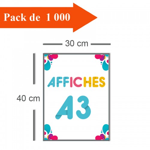 1000 Affiches A3 - 10 jours