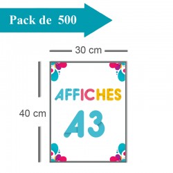 500 Affiches A3 - 10 jours