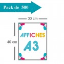 500 Affiches A3 - 10 jours