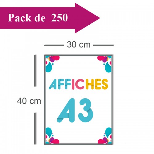 250 Affiches A3 - 2 jours