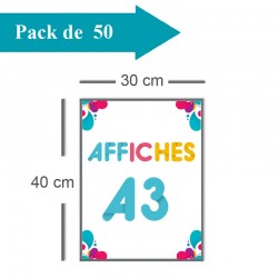 50 Affiches A3 - 2 jours