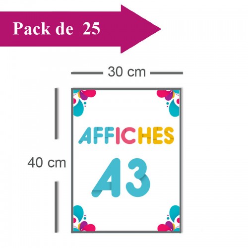 25 Affiches A3 - 2 jours
