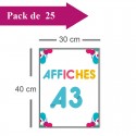 25 Affiches A3 - 2 jours