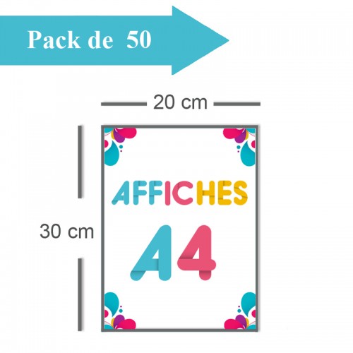 50 Affiches A4 - 2 jours