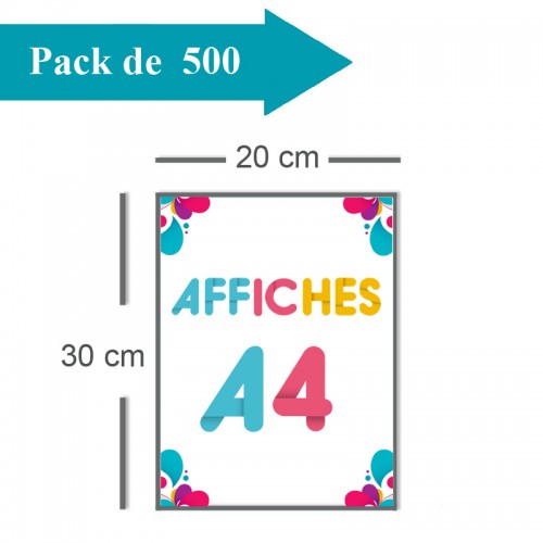 500 Affiches A4 - 10 jours