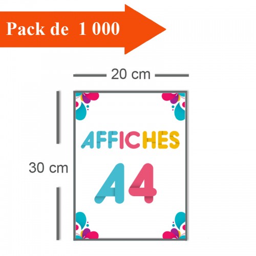 1000 Affiches A4 - 10 jours