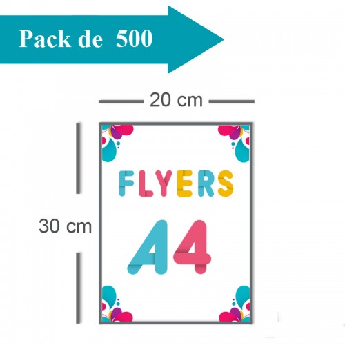 500 Flyers A4 - 2 jours