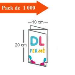 1000 Dépliants triple volet DL fermé (10x20cm) / A4 ouvert (30x20cm) - 3 j