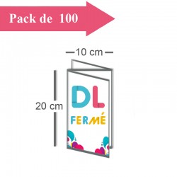 100 Dépliants triple volet DL fermé (10x20cm) / A4 ouvert (30x20cm) - 3 j