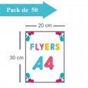 50 Flyers A4 - 2 jours